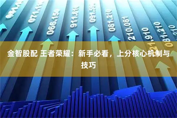 金智股配 王者荣耀：新手必看，上分核心机制与技巧